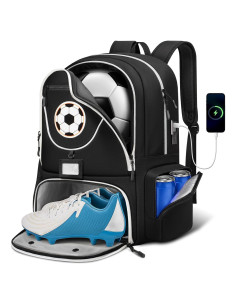 Mochila de Fútbol YOREPEK 28L con Compartimento para Laptop 15.6"