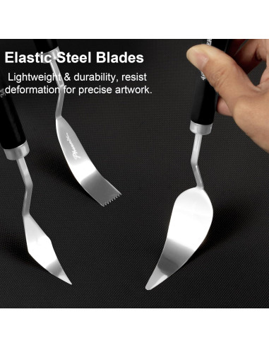 Juego de Espátulas de Paleta PHOENIX 8 Piezas Acero Inoxidable