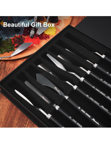 Juego de Espátulas de Paleta PHOENIX 8 Piezas Acero Inoxidable