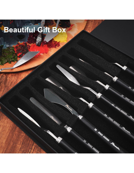 Juego de Espátulas de Paleta PHOENIX 8 Piezas Acero Inoxidable