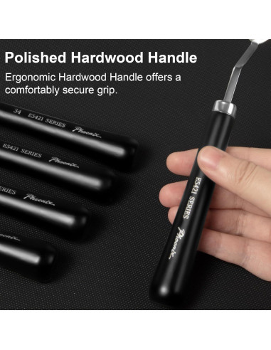 Juego de Espátulas de Paleta PHOENIX 8 Piezas Acero Inoxidable