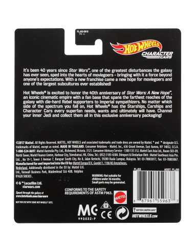 Vehículo Darth Vader Hot Wheels Star Wars 40 Aniversario