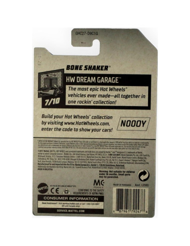 Hot Wheels Bone Shaker 2020 Rojo 135/250 - Juguete Mattel