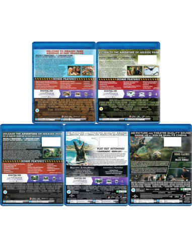 Colección Blu-ray Parque Jurásico 5-Pack - 10h 3min