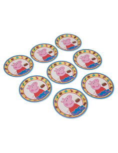Platos de Fiesta Peppa Pig Saludos Americanos 8 Unidades 22.86 cm
