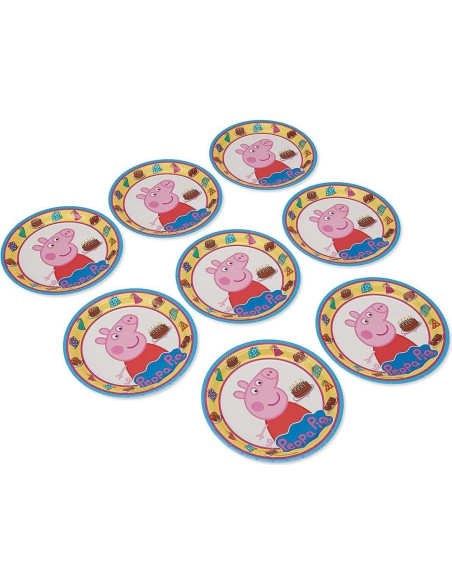 Platos de Fiesta Peppa Pig Saludos Americanos 8 Unidades 22.86 cm
