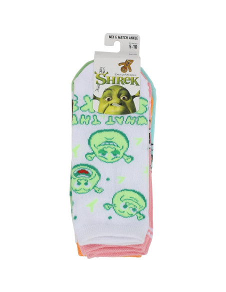 Calcetines de Tobillo Shrek Bioworld 5 Pares Mujeres