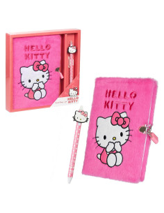 Diario Hello Kitty con Cerradura y Bolígrafo Rosa A5