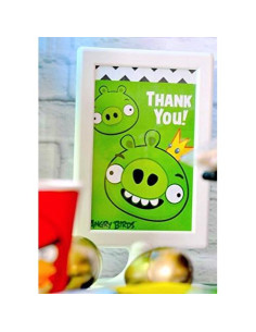 Tarjetas de Agradecimiento Angry Birds - 8 Unidades - AMSCAN 2