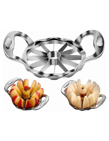 Cortador y Descorazonador de Manzanas Yhtawoo Acero Inoxidable 12 Rebanadas Cortador y Descorazonador de Manzanas Yhtawoo Acero Inoxidable 12 Rebanadas