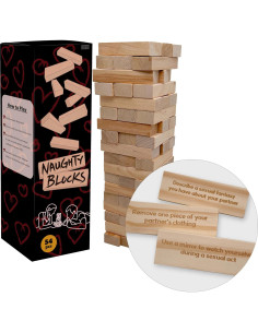 Juego de Torre de Bloques SYH para Parejas Adultas - 54 Desafíos Íntimos 2