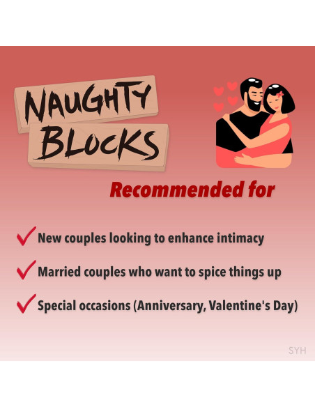 Juego de Torre de Bloques SYH para Parejas Adultas - 54 Desafíos Íntimos