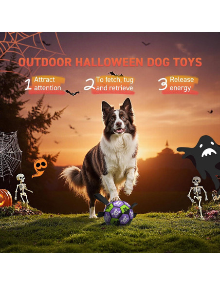 Balón de Fútbol para Perros QDAN Halloween 20.32 cm Interactivo