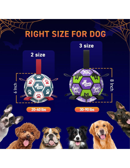 Balón de Fútbol para Perros QDAN Halloween 20.32 cm Interactivo