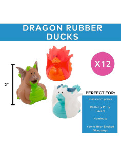 Juego de 12 Patitos de Goma Dragón Fun Express 5.08 cm 2