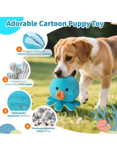 Juguete Interactivo para Perros Hanarook Pulpo Recargable