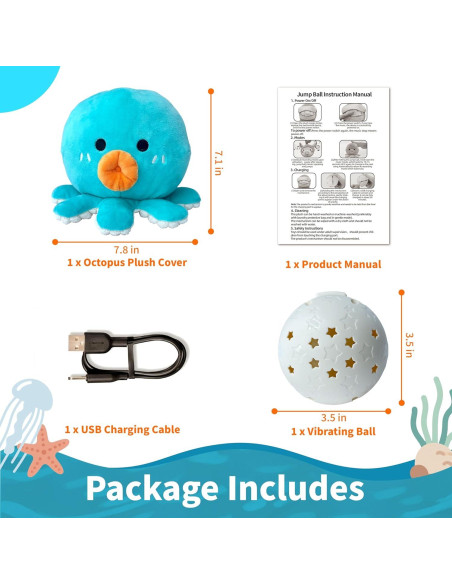 Juguete Interactivo para Perros Hanarook Pulpo Recargable