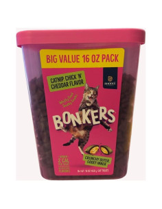 Golosinas Bonkers Bites para Gatos, Pollo y Cheddar, 453 g