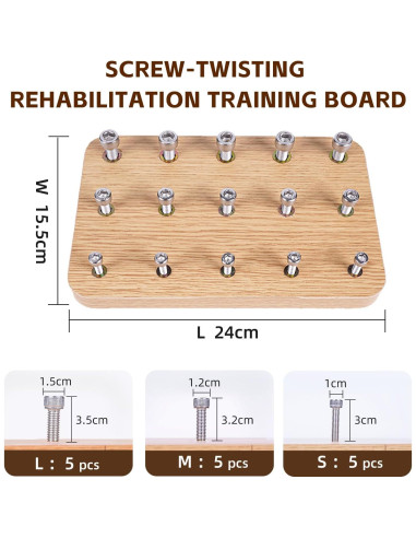 Tablero de Clavos de Madera de Haya JHYLJSH para Terapia Ocupacional