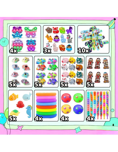 Paquete de 160 Juguetes Antiestrés MoodHouse para Niños