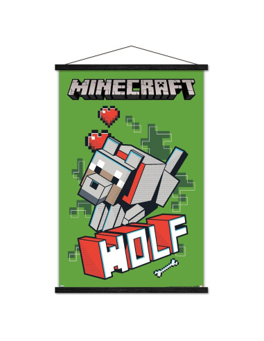 Póster Enmarcado Minecraft Lobo Trends International 86.4x56.7cm