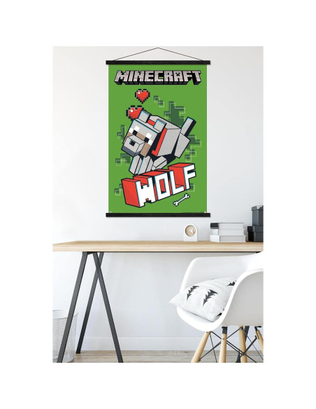 Póster Enmarcado Minecraft Lobo Trends International 86.4x56.7cm