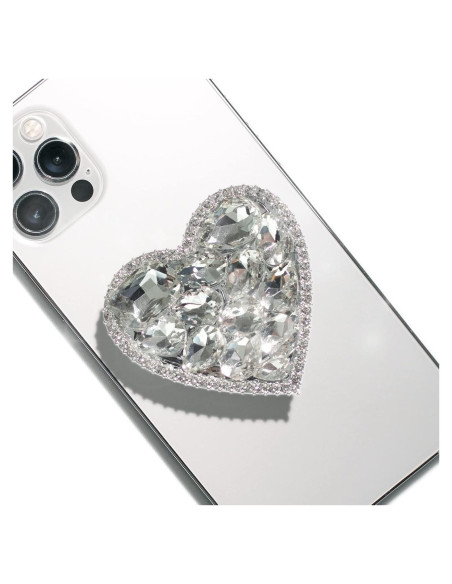 Soporte de teléfono móvil colapsable OnTheGrip Plata Grande