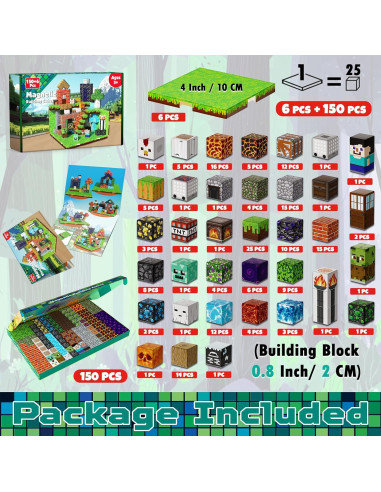 150 Piezas Bloques Magnéticos ToyUnited - Juguete Educativo STEM