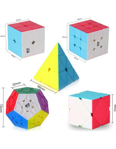 Conjunto de Cubos de Velocidad Roxenda 2x2 3x3 Skew Megaminx 2