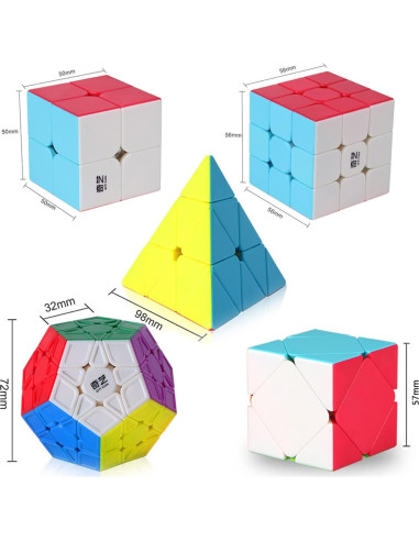 Conjunto de Cubos de Velocidad Roxenda 2x2 3x3 Skew Megaminx