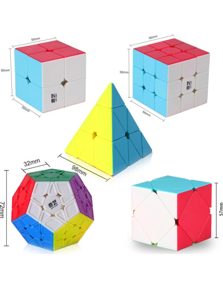 Conjunto de Cubos de Velocidad Roxenda 2x2 3x3 Skew Megaminx