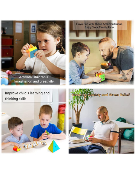 Conjunto de Cubos de Velocidad Roxenda 2x2 3x3 Skew Megaminx