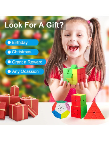 Conjunto de Cubos de Velocidad Roxenda 2x2 3x3 Skew Megaminx