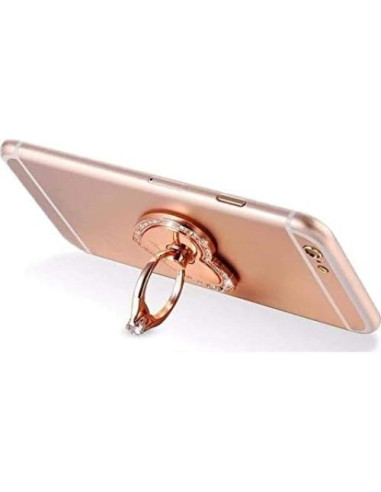 Soporte de Anillo para Teléfono Móvil Oro Rosa Ajustable 360