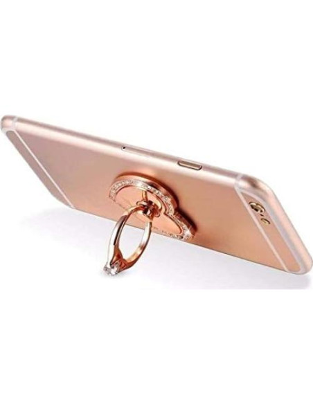 Soporte de Anillo para Teléfono Móvil Oro Rosa Ajustable 360