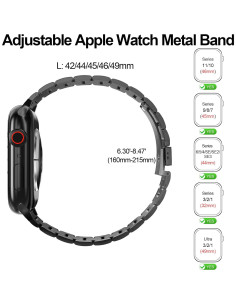 Correa de Acero Inoxidable para Apple Watch 49mm 46mm 45mm 2