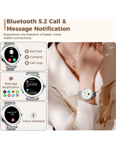 Reloj Inteligente Matast S86 para Mujeres Plata AMOLED 1.19" 2