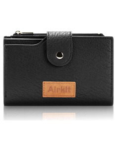 Cartera Bifold para Mujeres Airkit con Bloqueo RFID - Negro Ébano
