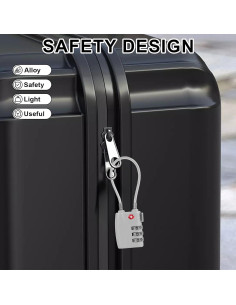 5 Candados de Combinación 3 Dígitos TKSDWBLTY Plata 2