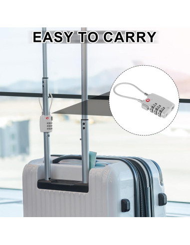 5 Candados de Combinación 3 Dígitos TKSDWBLTY Plata