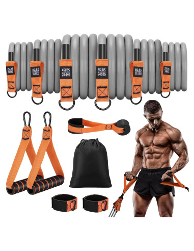 Bandas de Resistencia YONKFUL 300 LBS con Mangos y Anclaje