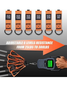 Bandas de Resistencia YONKFUL 300 LBS con Mangos y Anclaje 2