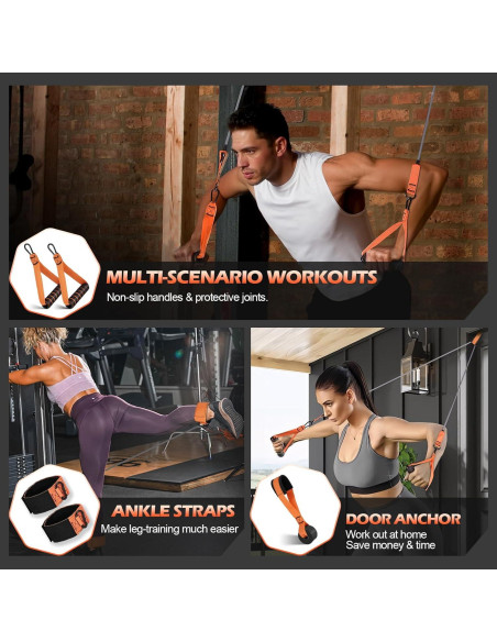 Bandas de Resistencia YONKFUL 300 LBS con Mangos y Anclaje