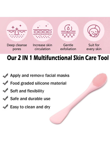Cepillo Facial de Silicona 2 en 1 Huizhou - Exfoliación y Masaje