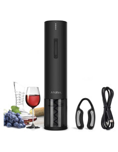 Abridor de Botellas de Vino Eléctrico Ataller KP-260B Negro