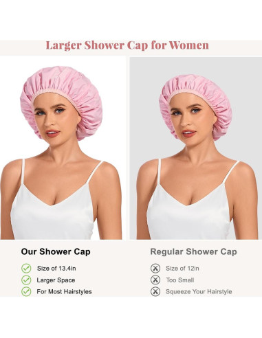 Gorro de Ducha Impermeable Reutilizable Kafteri Rosa Grande