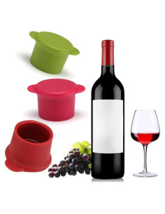 Tapas de Botellas de Vino Vitrix Kitchenware - Set de 4 Silicona