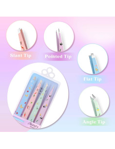 Pinzas Profesionales FADLASH 4 Piezas Acero Inoxidable 2