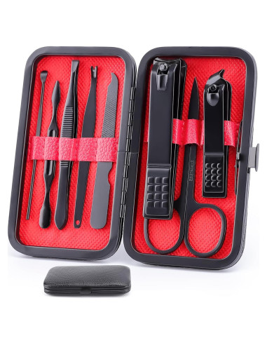 Set de Manicura 8 Piezas ONLYWEE con Estuche de Viaje