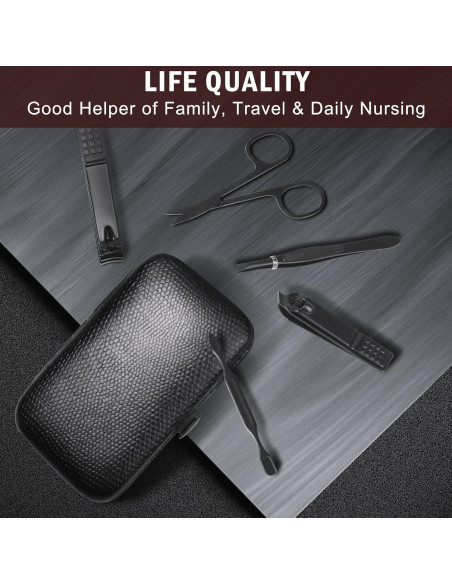 Set de Manicura 8 Piezas ONLYWEE con Estuche de Viaje